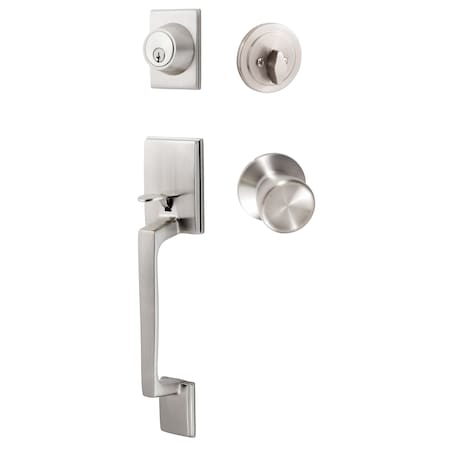 Sure-Loc Hardware Sure-Loc Hardware Coronado Handleset with Round Thumb Turn, Tulip Handleset Trim, Satin Nickel CN507-R-TL 15